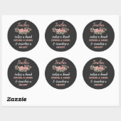 Leraar neemt hand in hand ronde sticker (Vel)