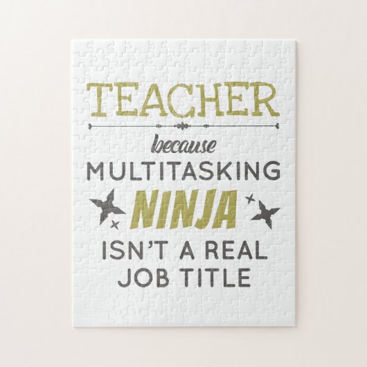 Leraar omdat Multitasking Ninja geen functielijn i Legpuzzel (Verticaal)