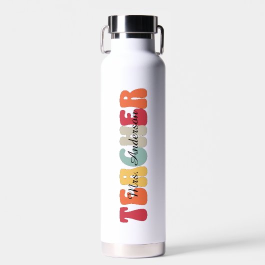 leraar-onderwijs-onderwijzen-retro-grappig waterfles (Voorkant)