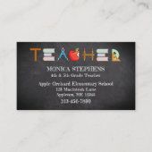 Leraar/onderwijzer Visitekaartje (Voorkant)