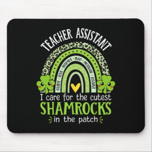 Leraar Onmiddellijk St. Patricks Dag Shamrocks Ler Muismat