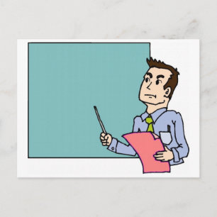 Leraar op Blackboard Briefkaart