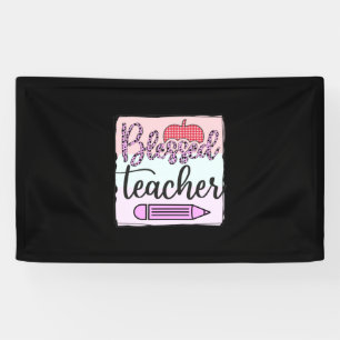 Leraar op dag van de leraar zonder diploma spandoek