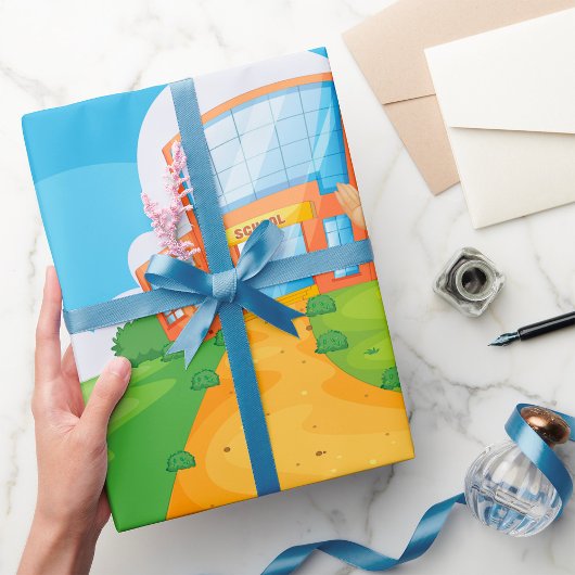 Leraar op school Wrapping Paper Cadeaupapier