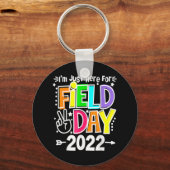 Leraar op schooldag ik ben hier voor veld D Sleutelhanger (Voorkant)