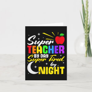 leraar overdag super moe door nacht leraar school kaart