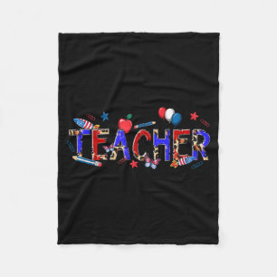 Leraar patriottisch 1776 onafhankelijkheidsdag fleece deken