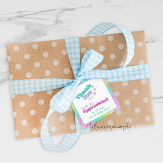 Leraar/Personeel Waardering Dank u Cadeau Label