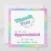 Leraar/Personeel Waardering Dank u kaart (Voorkant)