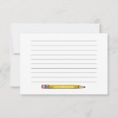 Leraar persoonlijke notitiekaarten met nr. 2 potlo (Achterkant)