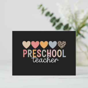 Leraar Peuteronderwijs Terug naar School  Bedankkaart
