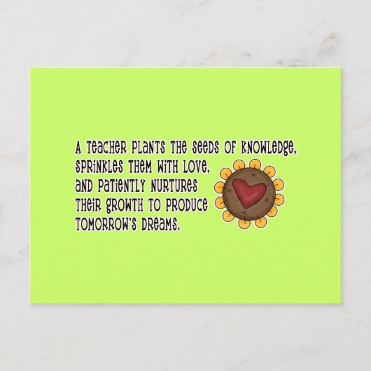 Leraar Planten Seeds Tshirts en Gifts Briefkaart (Voorkant)