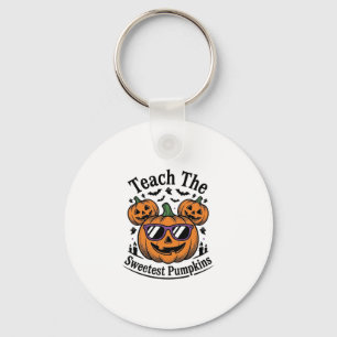 Leraar Pompoen Shirt Schattig Halloween Klas Ontwe Sleutelhanger