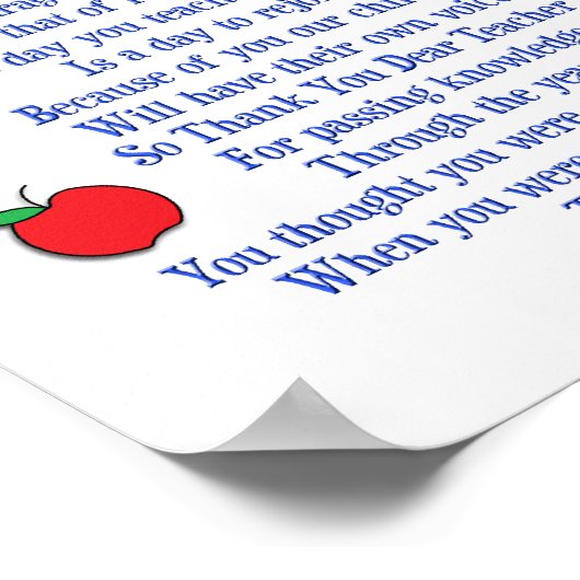 leraar poster (Hoek)