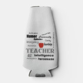 Leraar Pride Text Design-Red Apple Flesjeskoeler (Voorkant)