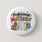 Leraar Professionele Multitasker Ronde Button 5,7 Cm (Voorkant)