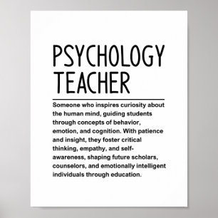 Leraar psychologie poster