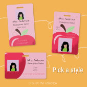 Leraar Red Apple Foto ID Badge