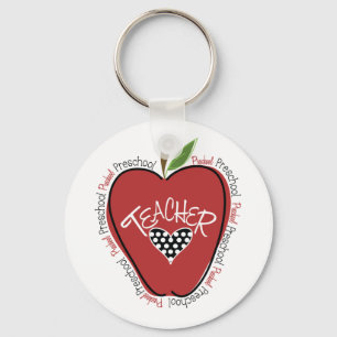 Leraar Red Apple Sleutelhanger