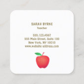 Leraar Red Apple Visitekaartje (Achterkant)