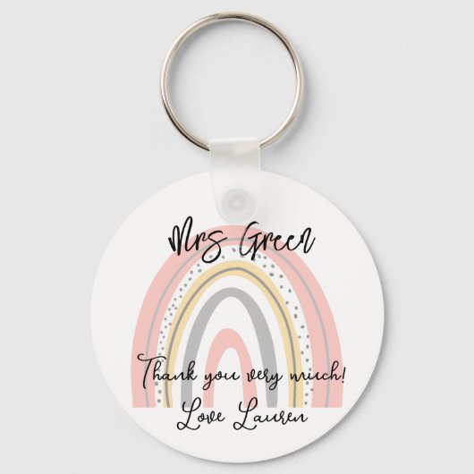 leraar regenboogonderwijs sleutelhanger (Voorkant)