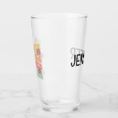 Leraar retro stijl tekst ontwerp glas (Links)