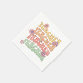 Leraar retro stijl tekst ontwerp servet (Hoek)