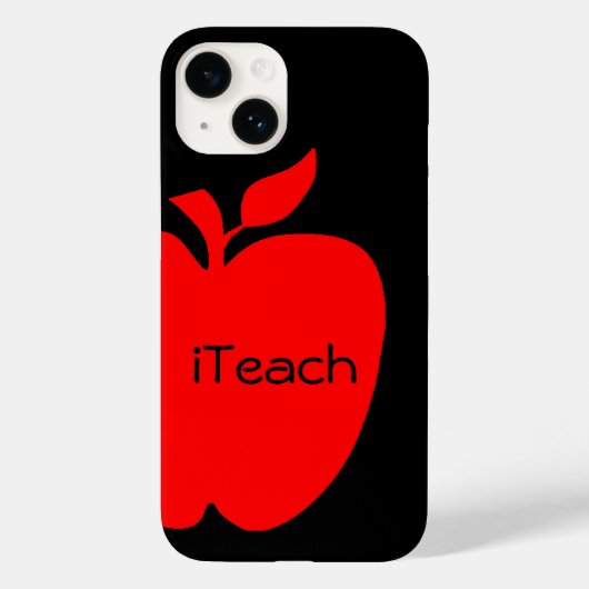 Leraar Rood en Zwart Apple Case-Mate iPhone Case (Achterkant)