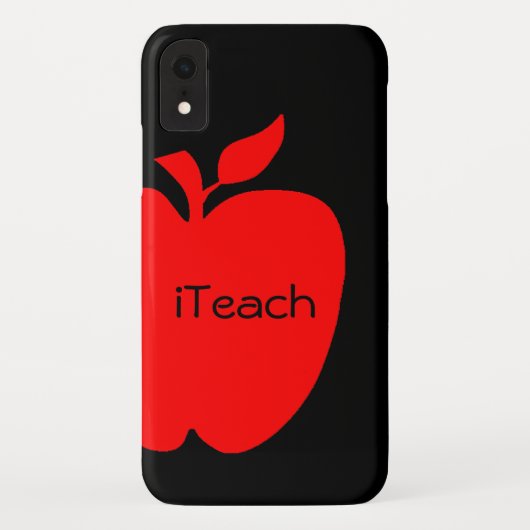 Leraar Rood en Zwart Apple Case-Mate iPhone Case (Achterkant)