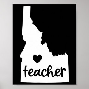 Leraar rood voor Ed Idaho Openbaar Onderwijs 7 Poster