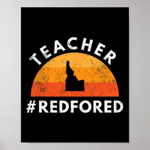Leraar rood voor Ed Idaho Public Education 3 Poster