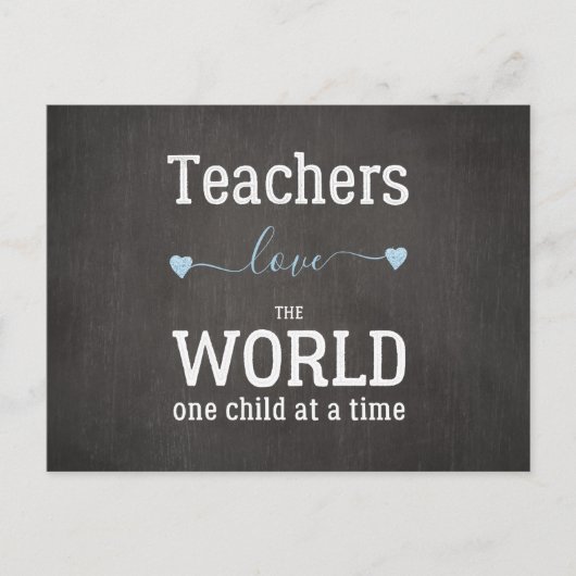 Leraar schattig Happy Valentine's Day schoolbord Feestdagenkaart (Voorkant)