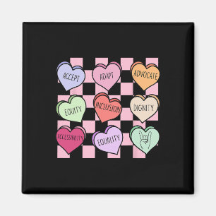 Leraar speciaal onderwijs Candy Heart Valentijnska Magneet