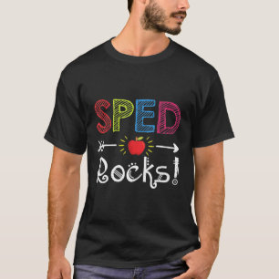 Leraar - Sped Rocks Teacher Student grappig terug T-shirt