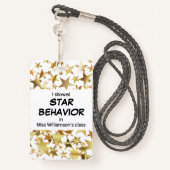 Leraar STAR GEDRAG Pupil Award Badge (Achterkant met draagriem)