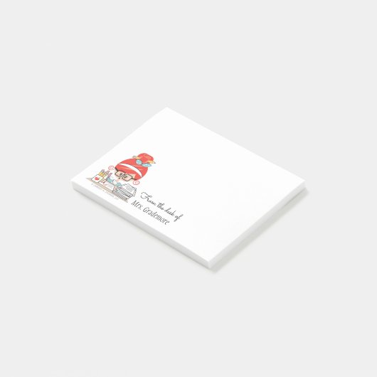 Leraar Sticky Notes Redhead (Schuin)