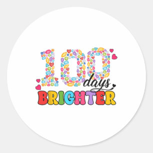 Leraar Student 100 Dagen Helderder Juwelen 100ste Ronde Sticker
