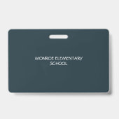 Leraar Student Chalkboard Classroom Hall Pass Badge (Achterkant)