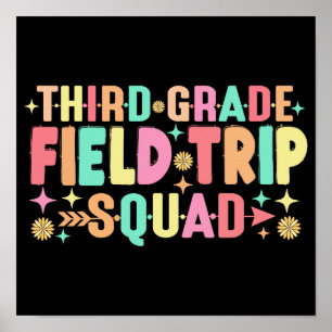 Leraar Studenten Derde Grade Field Trip Squad Poster