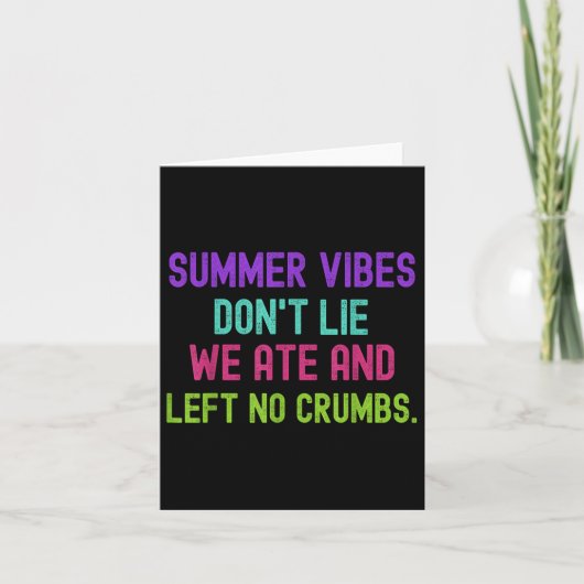 Leraar Summer Vibes niet zoals we aten en liet gee Kaart (Voorkant)
