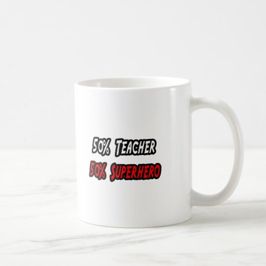 Leraar/superheld Koffiemok (Rechts)