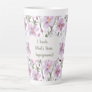 Leraar Superkracht Bloemstuk Latte Mok