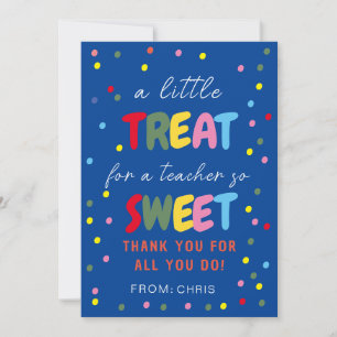 Leraar Sweet Treat Label, Leraar Waardering Bedankkaart