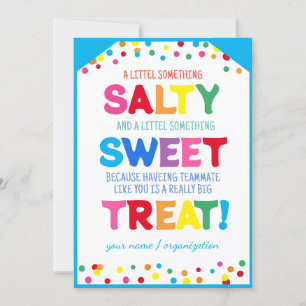 Leraar Sweet Treat Label, Leraar Waardering Holi Kaart