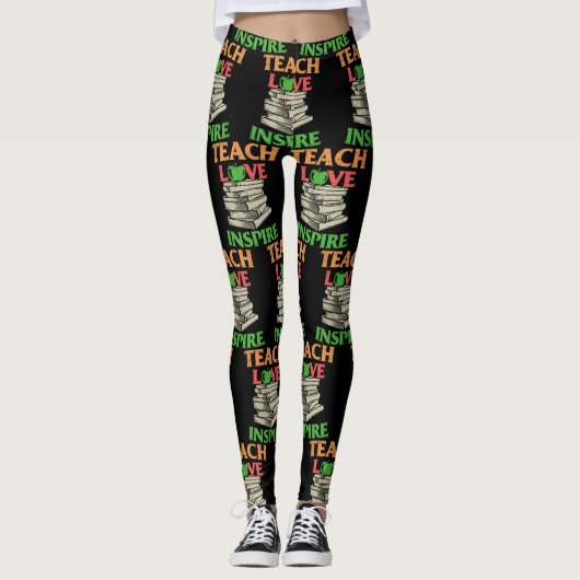 Leraar Teach Love Inspire Leggings (Voorkant)