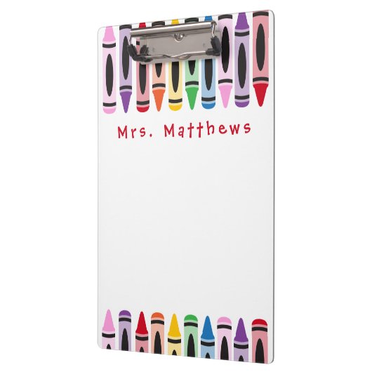 Leraar Terug naar het schoolkaartje Monogram Klembord (Links)