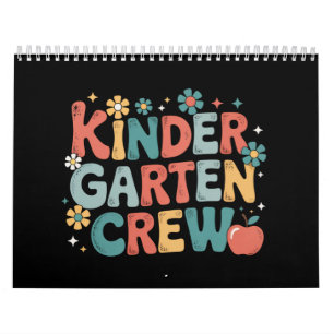 Leraar terug naar school kleuterklas team kalender