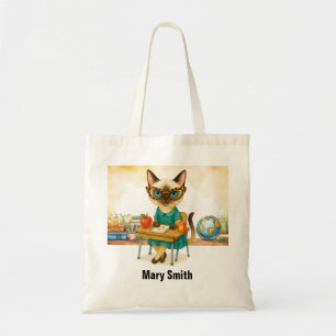 Leraar terug naar school voor kattenliefhebbers tote bag
