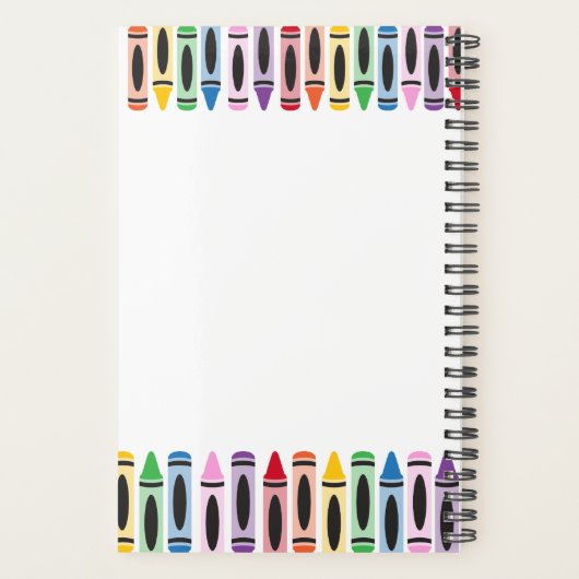 Leraar Terug naar schoolklapkleurkrayon Planner (Achterkant)