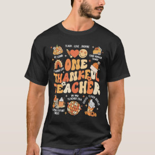 Leraar Thanksgiving Een dankbare Leraar Herfst Aut T-shirt